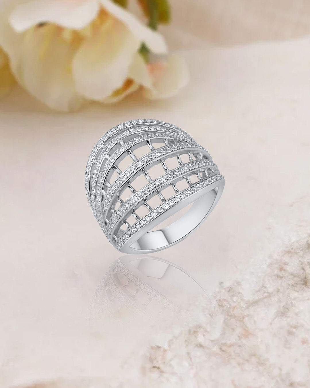 Luxury silver rings for women